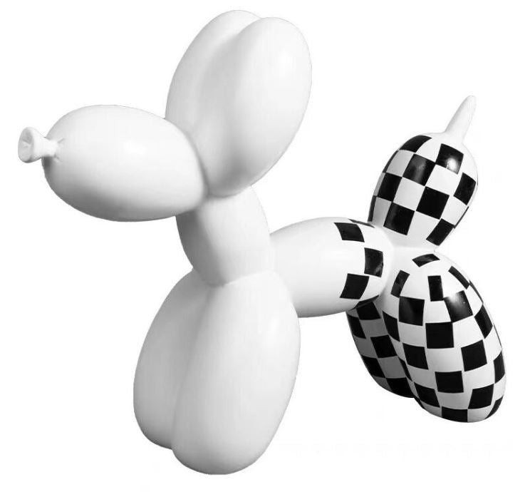 Statuette Balloon Dog en damier