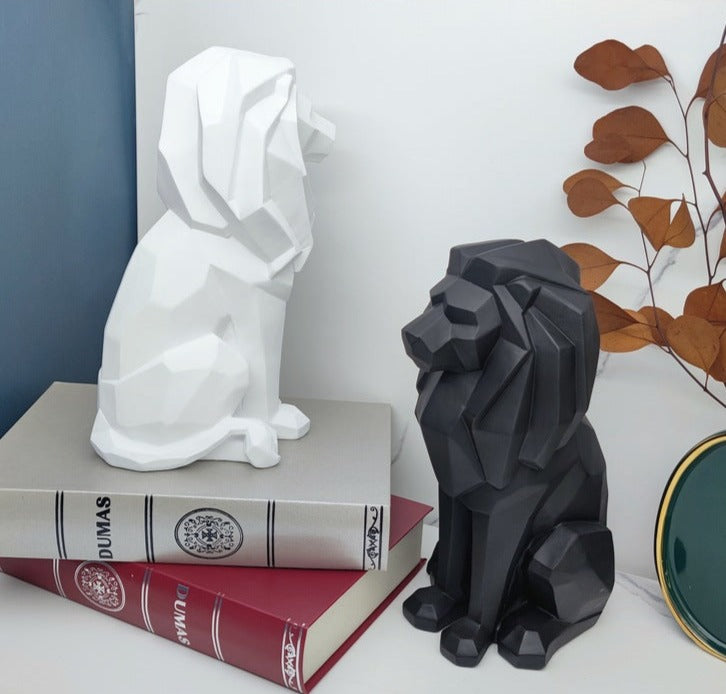 Statuette lion assis