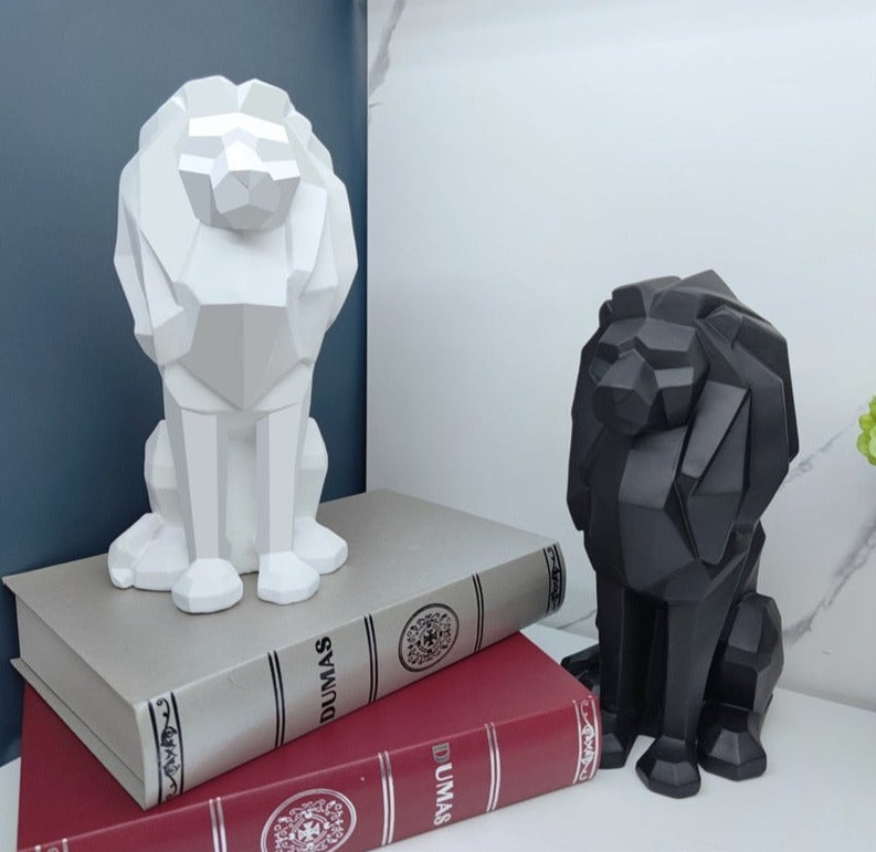 Statuette lion assis