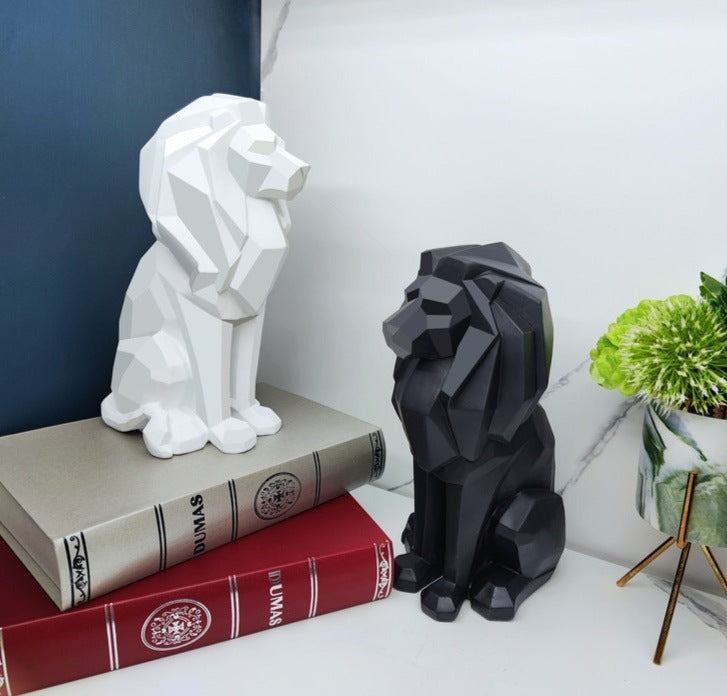 Statuette lion assis