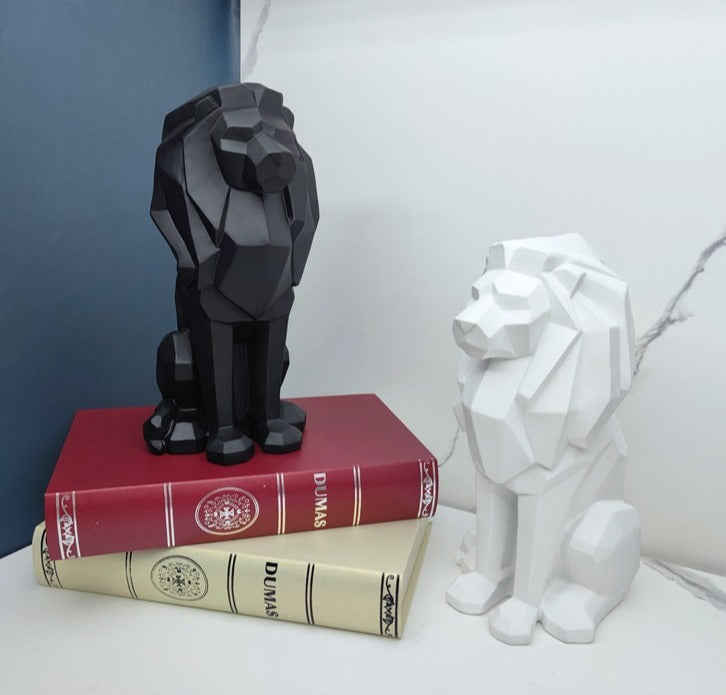 Statuette lion assis