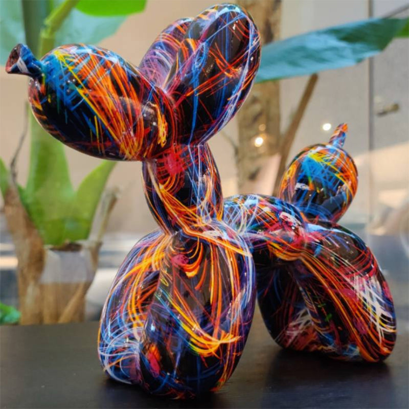 Statuette Balloon Dog en street art