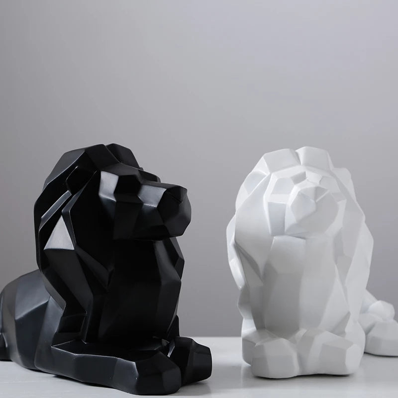 Statuette lion couché