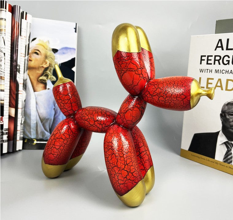Statuette Balloon Dog en bois massif