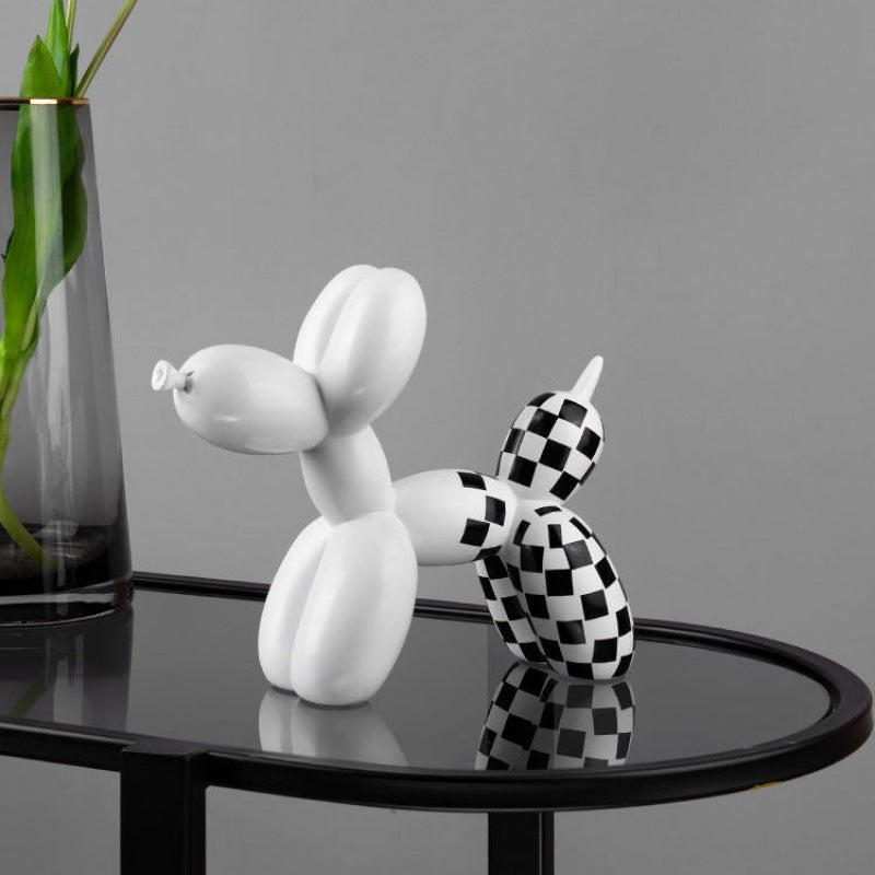 Statuette Balloon Dog en damier