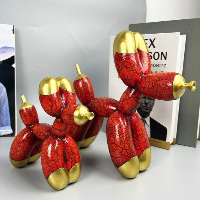 Statuette Balloon Dog en bois massif