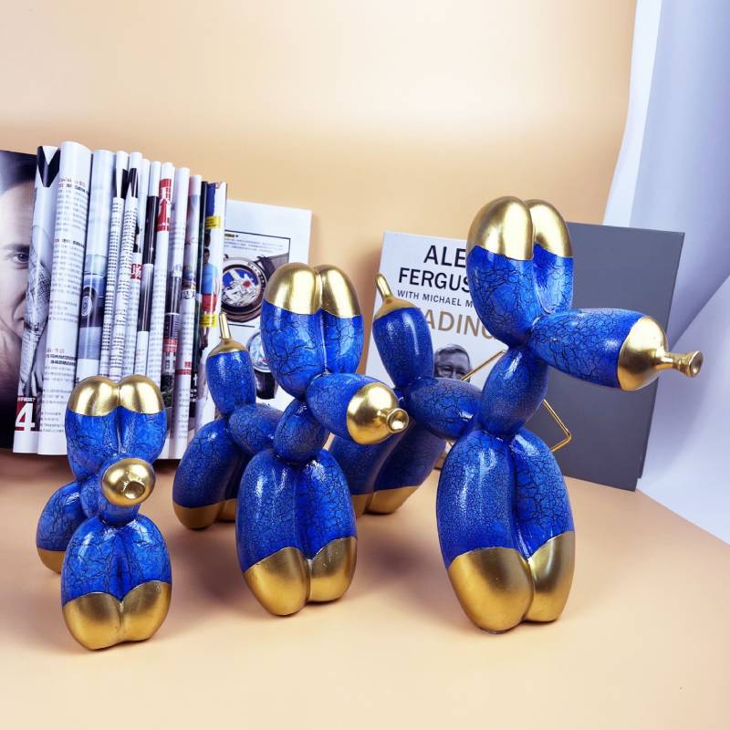 Statuette Balloon Dog en bois massif