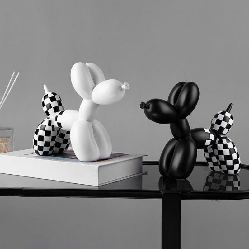 Statuette Balloon Dog en damier