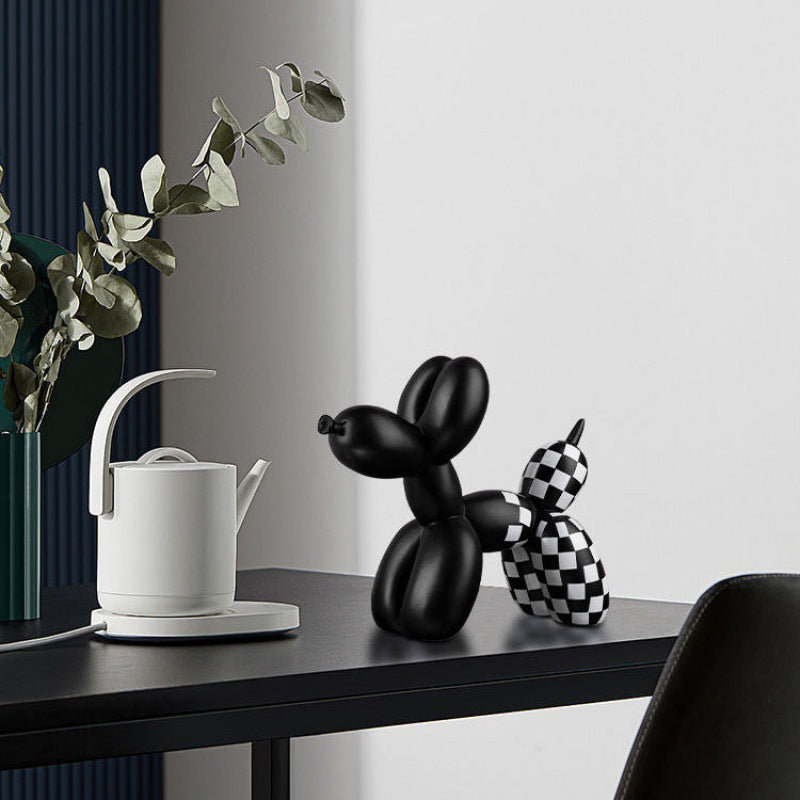 Statuette Balloon Dog en damier