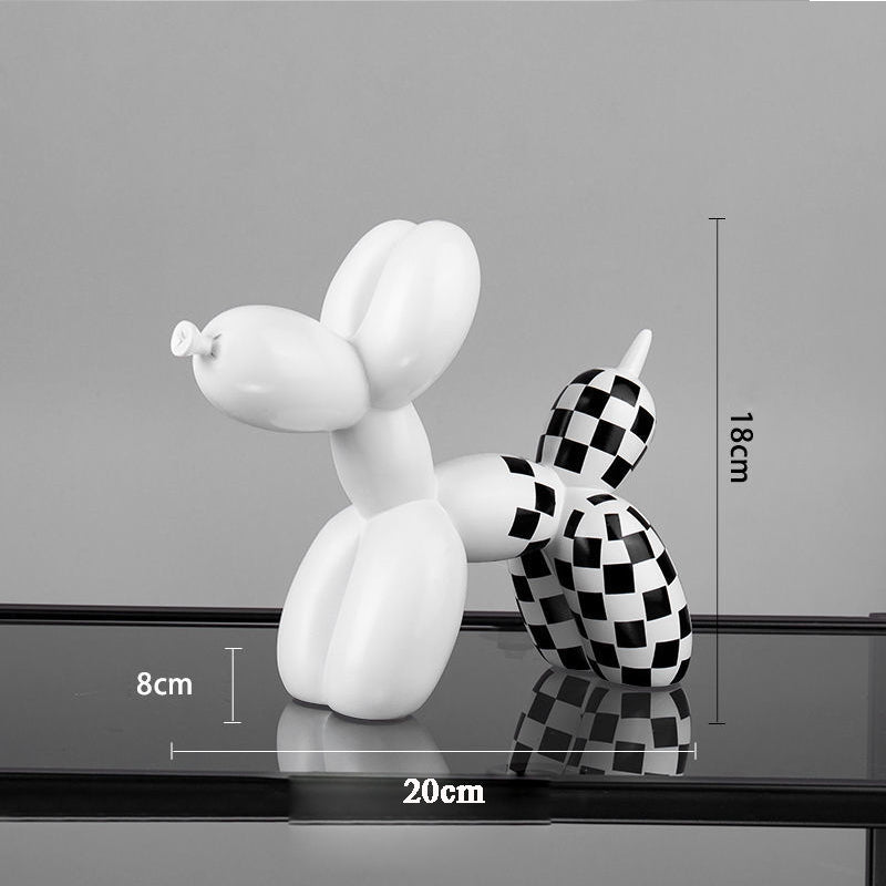 Statuette Balloon Dog en damier