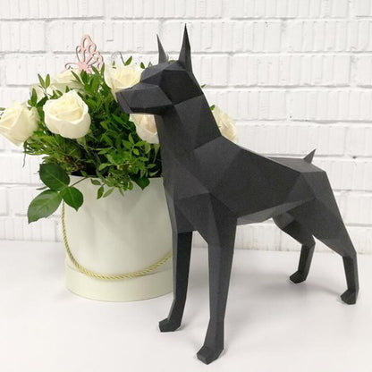 Statuette chien Doberman