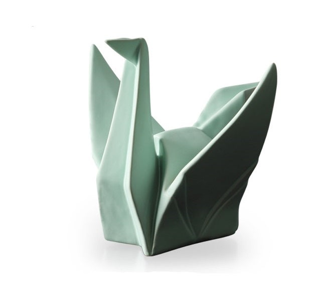 Statuette grue en origami